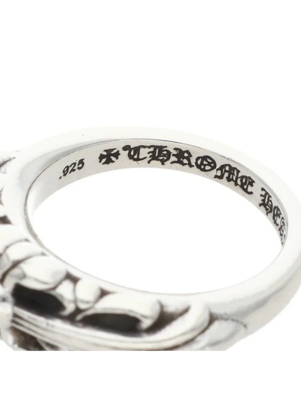 Chrome Hearts Baby Classic Floral Cross Silver Ring